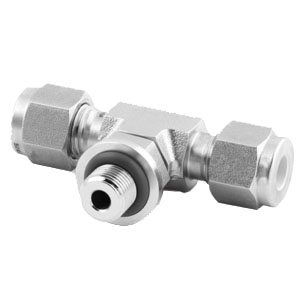 支管阳螺纹位置可调三通卡套接头